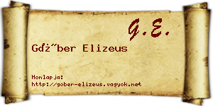 Góber Elizeus névjegykártya
